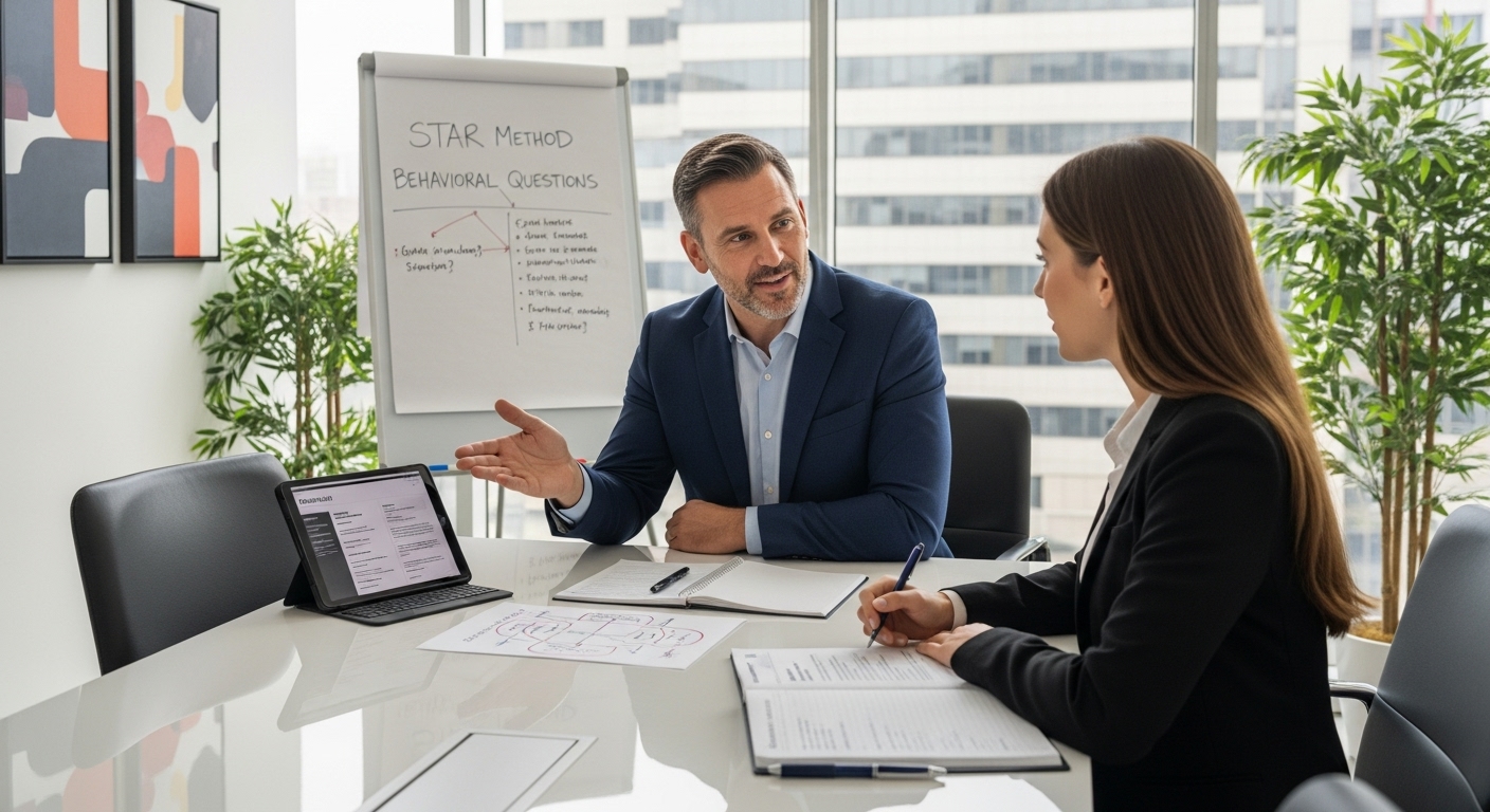 Professional interview coaching session with expert guidance